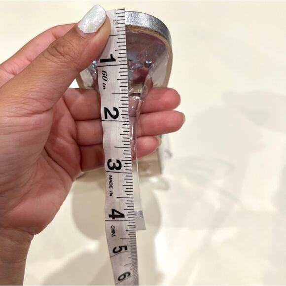 NEW Larroude The Mariah Heels in Clear Silver - Picture 8 of 10